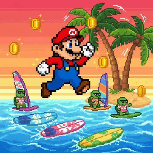 Mario Drop Lab illustration