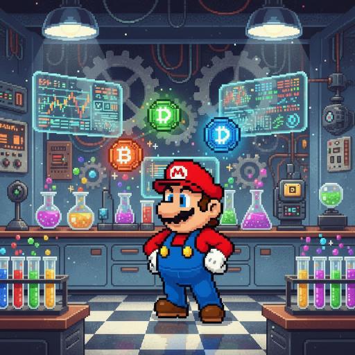 Mario Drop Lab illustration