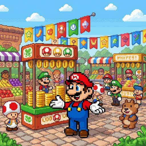 Mario Drop Lab illustration