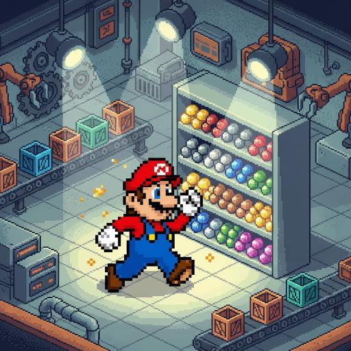 Mario Drop Lab illustration