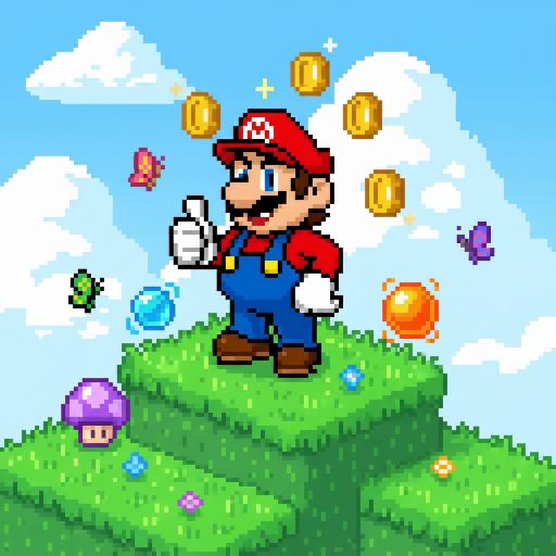 Mario Drop Lab illustration