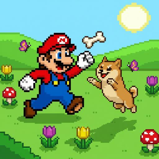 Mario Drop Lab illustration