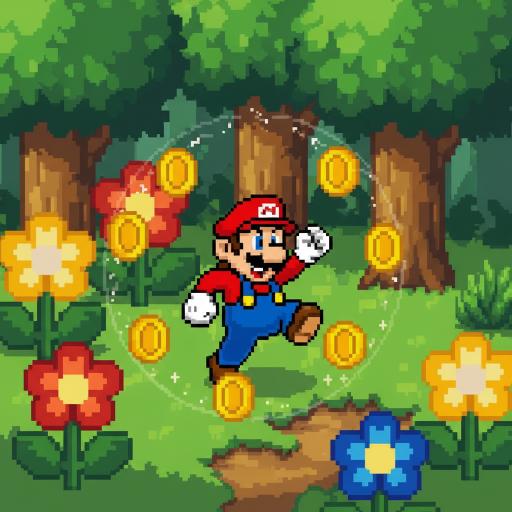 Mario Drop Lab illustration